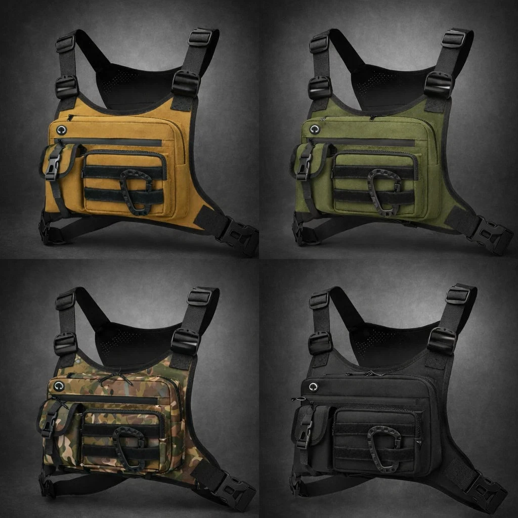 Sport Laufen Combat Chest Rig Bag Fronttasche Recon Kit Pack Schutzweste