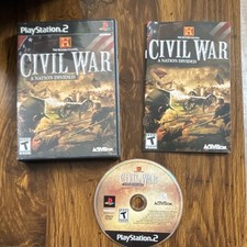 Activision Civil War: A Nation Divided PS2 w/ Manual War Action/Adventure T