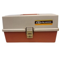 Vintage Plano Model 4804 Three Tier Fishing Tackle Box - Clean - Made In The USA