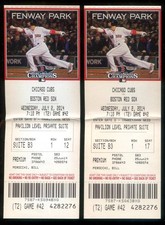 2014 July 2nd Cubs Red Sox 2 Tickets Mookie Betts 1st Career Home Run Fenway Pk