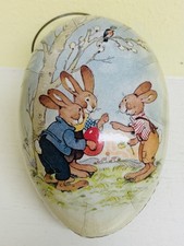 Large Vintage 7" Paper Mache Easter Egg Candy Container NESTLER Germany