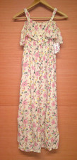 Justice Off Shoulder Spaghetti Straps Flower Print Long Dress Girl's Medium 10