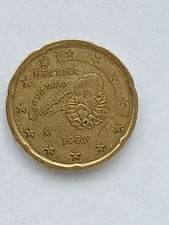 20 Euro Cent Münze ESPANA Cervates 1999