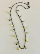 SILPADA N1373 Oxidized Sterling Silver Green Freshwater Pearls Peridot Necklace