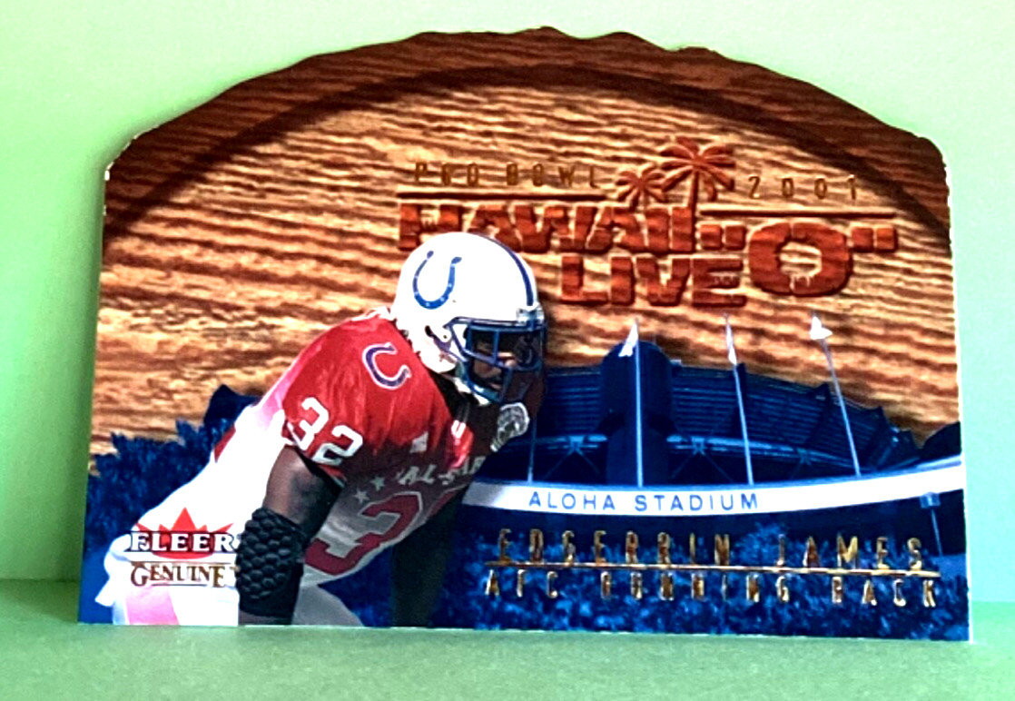 Edgerrin James 2001 Hawaii live o die cut card