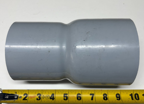 4" x 3-1/2" Swedge Non-Flexible Reducer Coupling Schedule 40 PVC Gray Unbranded