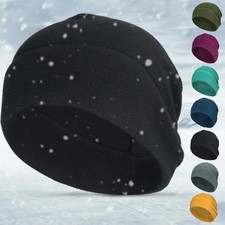 Tactical Thermal Winter Warm Fleece Dome Skull Cap Biker Helmet Liner Beanie Hat