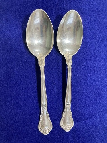 Sterling Silver Gorham CHANTILLY SERVING SPOONS 8 1/2“  No Monogram - 142 grams