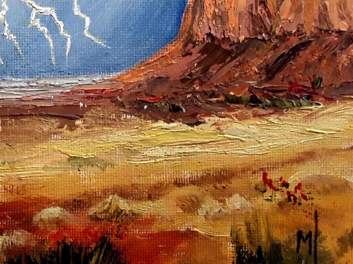 Original Oil Painting Monument Valley Art National Park Artwork