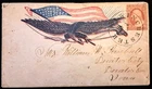 26 Civil War Patriotic - Scarce Eagle with Spread Wings & Flag Used to IOWA