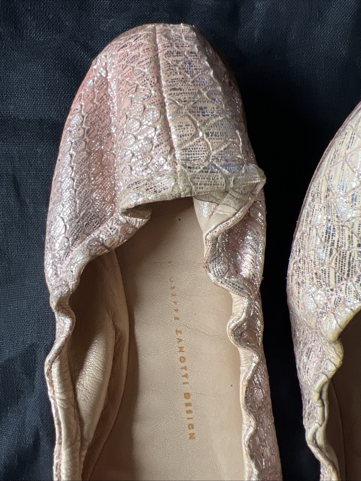 Giuseppe Zanotti  Python Rose Gold Ballet Flats I… - image 4