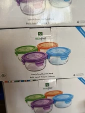 Glass Sealable Bowls With Lids 4pk. Dishwasher, Freeze & Microwave Safe
