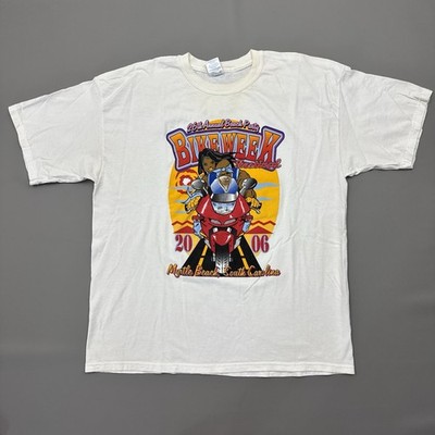Vintage Y2K 2006 Black Bike Week Festival T Shirt Myrtle Beach SC XL