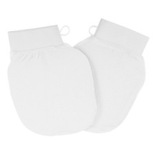 2Pcs Bathing Gloves White Durable for Shower Exfoliating Full Body Soft Massage