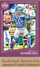 2019 Panini Diamond Kings #75 Salvador Perez Framed Plum