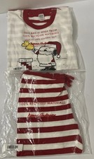 Adult Peanuts Hanna Anderson Long John Pajamas Women  s Large Top  Medium Pants