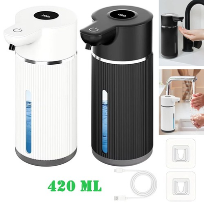 #ad Automatic Soap Dispenser 420ml Touchless Electric Liquid Hand Soap Dispenser New GBP 10.09