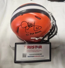 Eric Metcalf Cleveland Browns Signed Speed Mini Helmet Tri Star