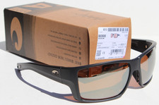 COSTA DEL MAR Reefton Pro 580G POLARIZED Sunglasses Black/Copper Silver NEW