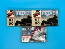NEW NOS SEALED Lot of 3 Maxell XLII High Bias 90 Minute Audio Cassette
