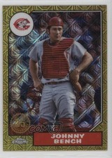 2022 Series 2 1987 Topps Chrome Silver Pack Mojo Johnny Bench #T87C2-95 HOF yk0