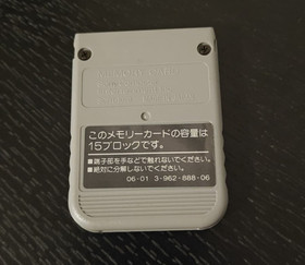 Sony Playstation 1 PS1 Official OEM 15 Block Memory Card SCPH-1020 Gray Tested