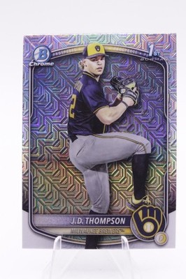 2025 Bowman Draft Mega Box Mojo #BDC-14 J.D. Thompson Brewers 1st