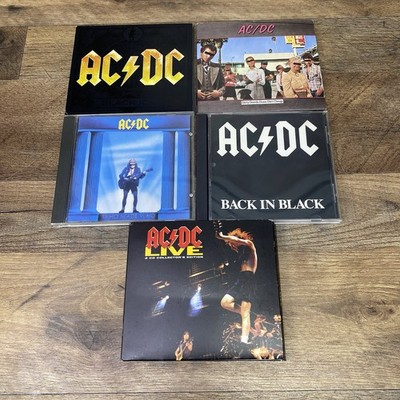 Ac/DC CD Lot Of 5 Back In Black, Live, Black Ice, Who Made Who, Dirty Deeds- VG