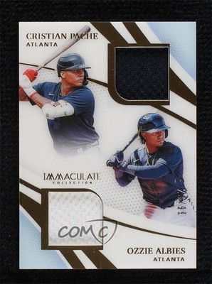 2021 Immaculate Materials Duals /99 Ozzie Albies Cristian Pache Rookie RC r0j