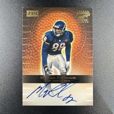 Marcus Robinson 2000 Bowman Reserve #MR Chicago Bears on Card Autograph
