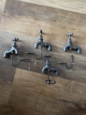 4 SINK TAP Design HOOK Cast Iron hanging Screw On hook S