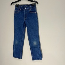 Levis 27x25 Orange Tab Jeans USA Made Kids Boys 318-0216 Vintage 80s Blue Pants