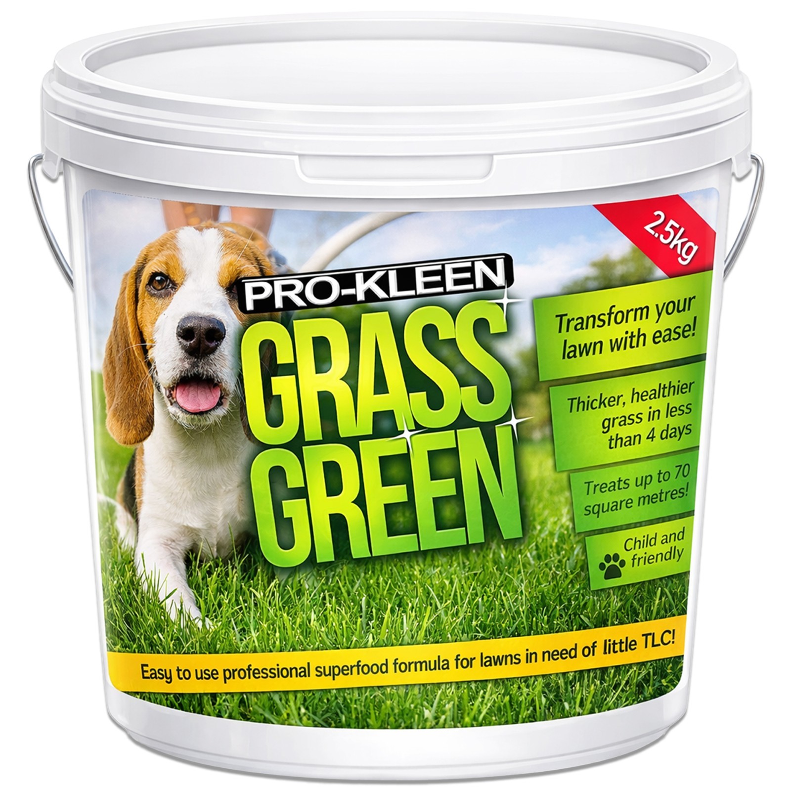 ProKleen Grass Green Feed Fertiliser Food Granular Lawn Nutrients 2.5 Kg