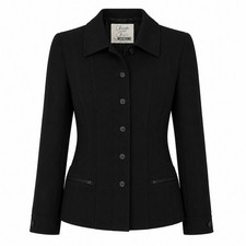 Vintage Moschino Cheap and Chic Black Zip Pocket Blazer Jacket EU38 US 2