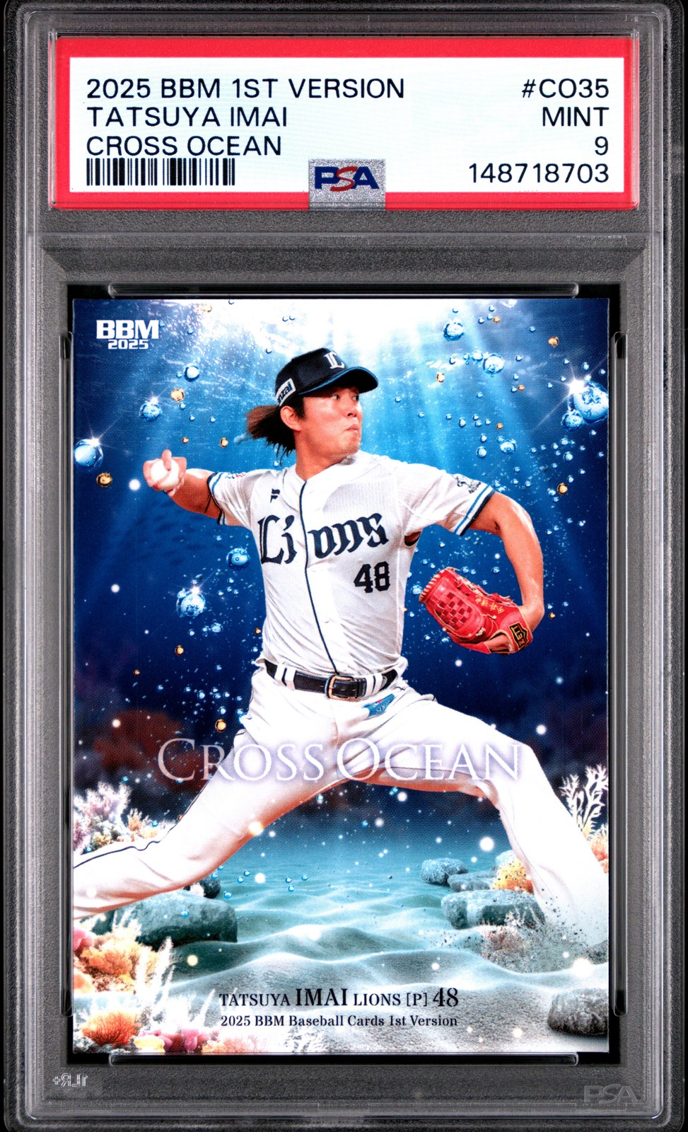 2025 BBM 1ST VERSION CROSS OCEAN #CO35 TATSUYA IMAI PSA 9