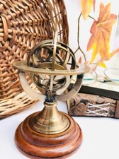 Royal Antique Brass Armillary Sphere (Globe)Desk Accessory, Table Top Decorative