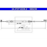 Ate Handbremsseil Bremsseil Hinten Links Passend FüR Bmw 5Er Touring E61 E60