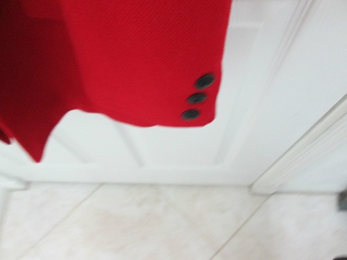 OLEG CASSINI FULLY LINED RED 100% WOOL BLAZER SIZE 10 LABEL INSIDE - Picture 4 of 5