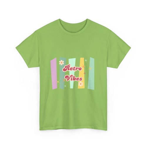 Retro Vibes Unisex Heavy Cotton Tee, Casual T-Shirt, Vintage Style Shirt, Gift - Picture 37 of 92