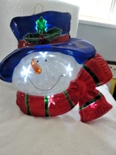 Santa and Snowman Bright Star Plastic Ice Sculptures Window Decor Led year 2011