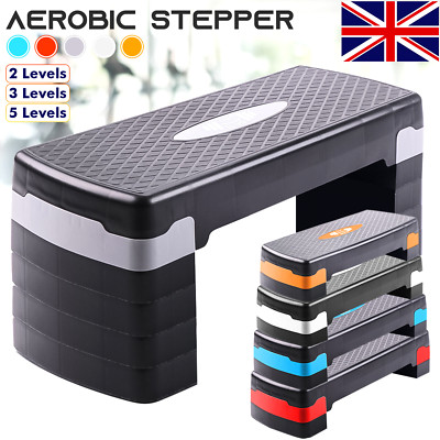 Aerobic Stepper höhenverstellbar 2-3-5 Stufen Übungsstepper für Heim Yoga