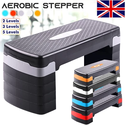 Aerobic Stepper höhenverstellbar 2-3-5 Stufen Übungsstepper für Heim Yoga - Bild 1 von 4