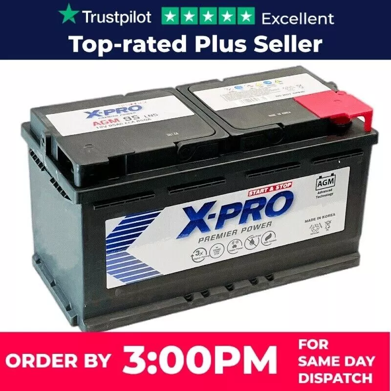 019 AGM Car Battery 12V 95Ah 850A Stop-Start X-PRO AGM95 | eBay
