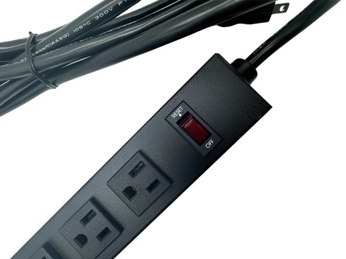 10FT 14AWG 6-Outlet Metal Power Strip, Mountable, 5-15P to 5-15R, 125V, 15A, UL - Picture 5 of 10