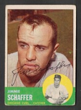 1963 Topps Jimmie Schaffer Card #81 Autograph Signed Cubs