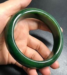 Canadian Nephrite Natural Jade Bangle Bracelet Men Size 72mm Buddhist