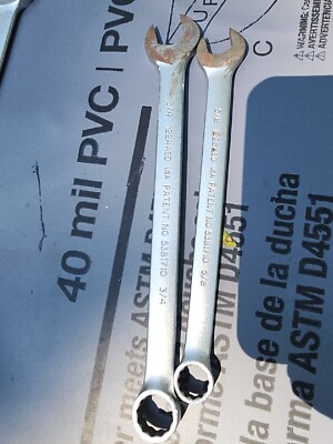 Proto 5/8''-3/4'' Combination Wrench SAE 1220&4ASD USA 12 Point Anti-Slip Design