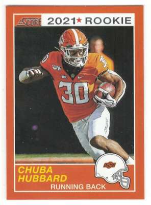 CHUBA HUBBARD RC 2021 Panini Chronicles DP Score Retro #72 ROOKIE ID:21552
