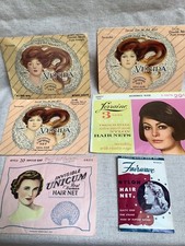 Vintage Hair Nets Lot of 6 in Packages and 3 Empty Packs Venida Lorraine