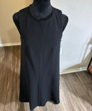 Trina Turk EUC Black Sleeveless Lined Shift Dress Size 6